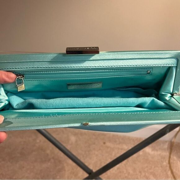 Tiffany & Co Satin Holly Clutch - Blue - Picture 13 of 16